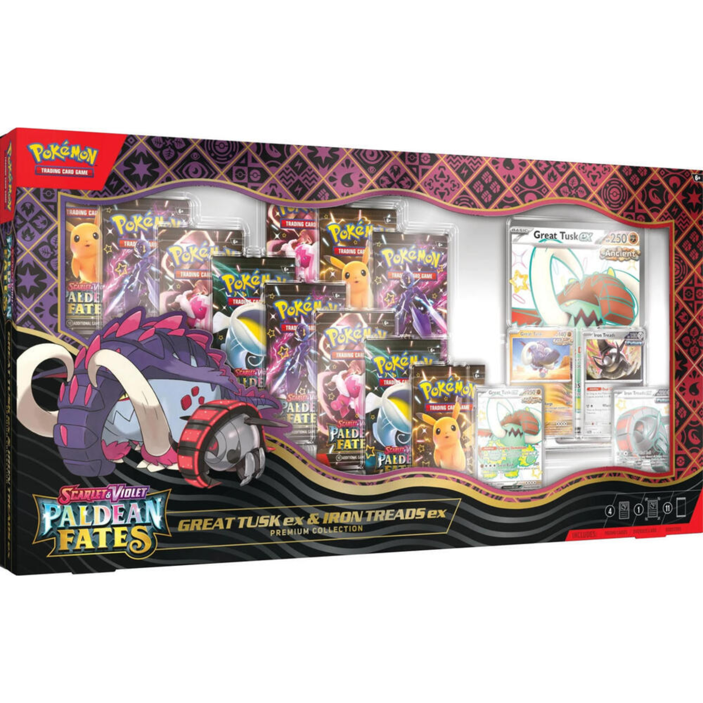 Pokémon TCG: Scarlet & Violet - Paldean Fates Great Tusk ex & Iron Treads ex Premium Collection (2024)