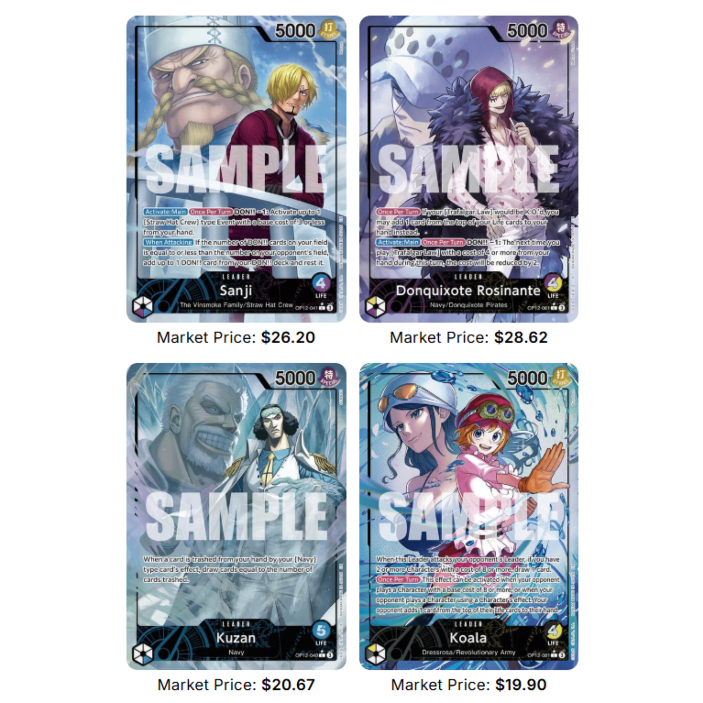One Piece Card Game: Legacy of the Master OP-12 Booster Box Display