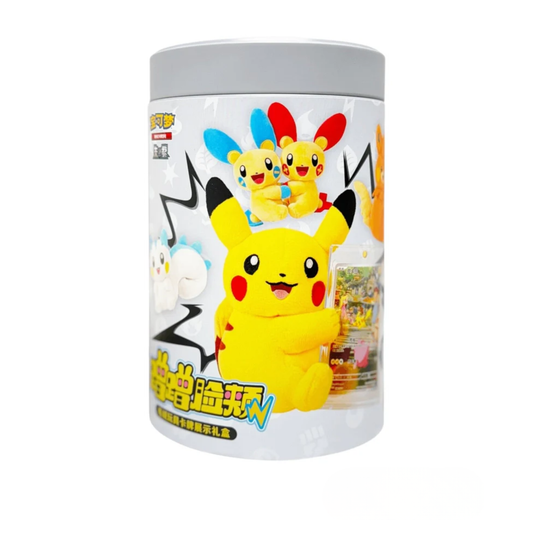 Pokémon Cheek-Nuzzling Plush Toy & Card Display Gift Set