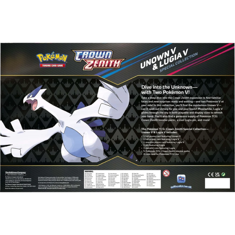 Crown Zenith Unown V & Lugia V Special Collection
