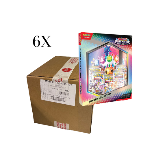 Pokémon TCG Scarlet & Violet: Prismatic Evolutions Binder Collection - Case (6 stk)